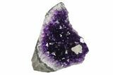Amethyst Cut Base Crystal Cluster with Calcite - Uruguay #138869-2